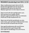 20131028 NRC Komrij's laatste gedicht over ErasmusK